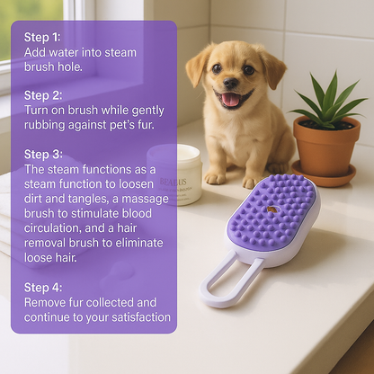 3-in-1 Pet Grooming Brush Set
